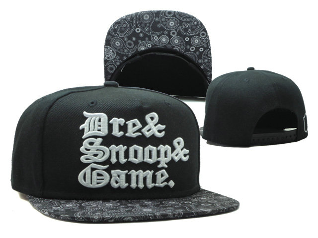 CAYLER & SONS Dre&Snoop&Game Black Snapback Hat SF 0512